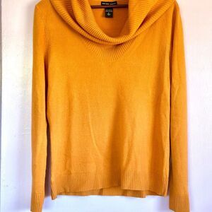 New York & Company Vibrant Orange Cowl Neck Sweater